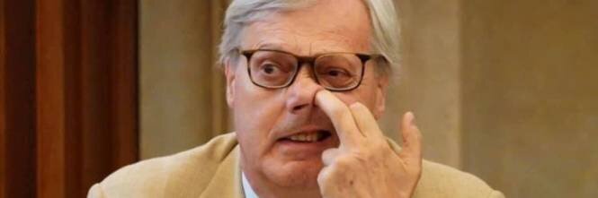 Витторио Сгарби, одна из выходок эксцентричного политика и искусствоведа.