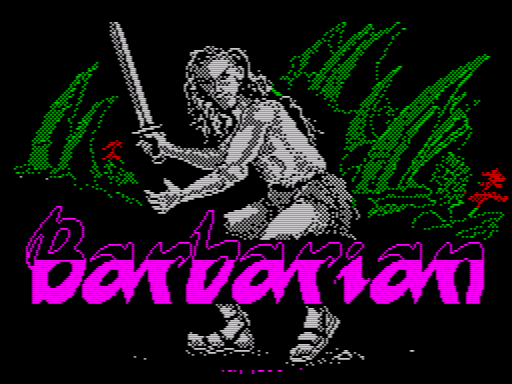 Загрузочный экран игры «Barbarian»