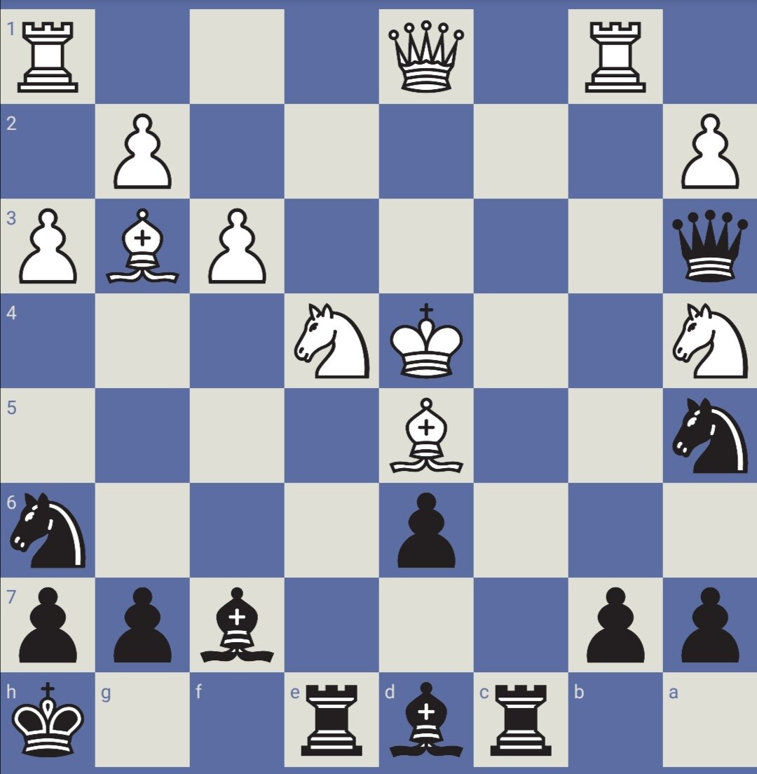 м1, ход черных, доска перевернута