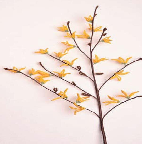 Веточка форзиции.