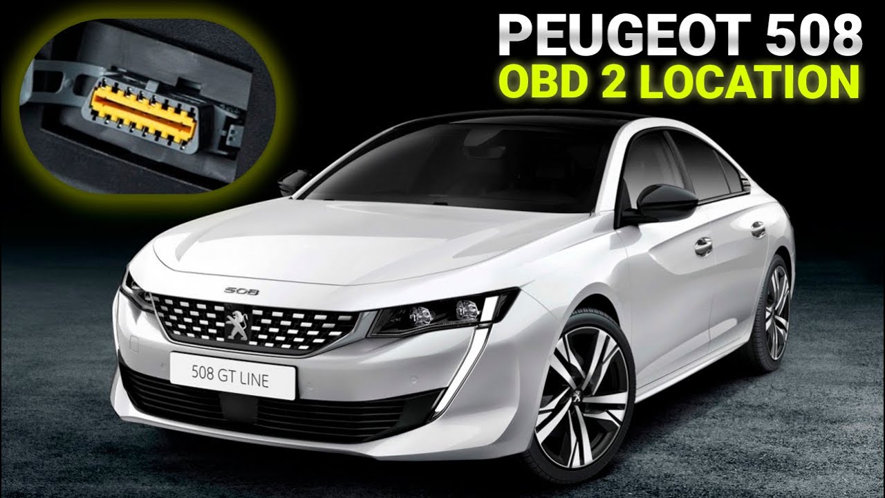 Пежо 508 обд 2 раcположение разъема в автомобиле. OBD 2 location Peugeot  2012