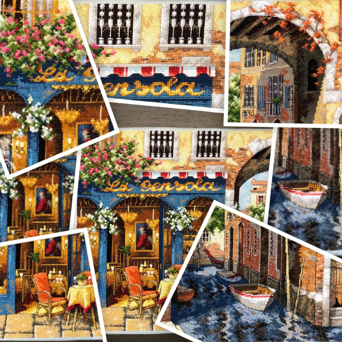 Моя вышивка "The Charming Waterway" (о ней подробнее - здесь: https://zen.yandex.ru/video/watch/62c15226fce6555fd94d8685)