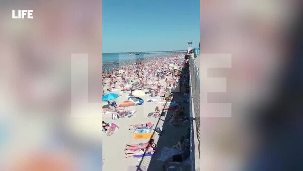 Кадры с пляжа вчера и сегодня. Видео © LIFE