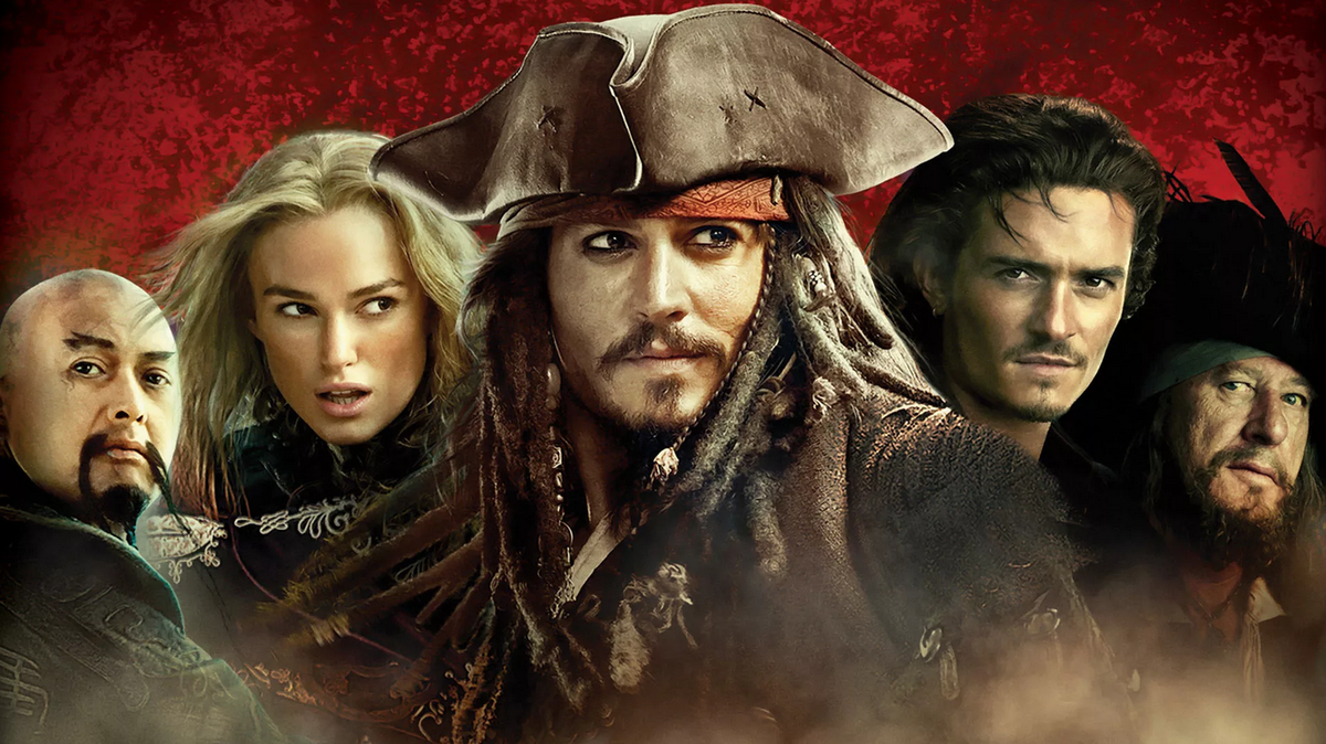 Постер к фильму "Пираты Карибского моря: на краю света" 2007 года.