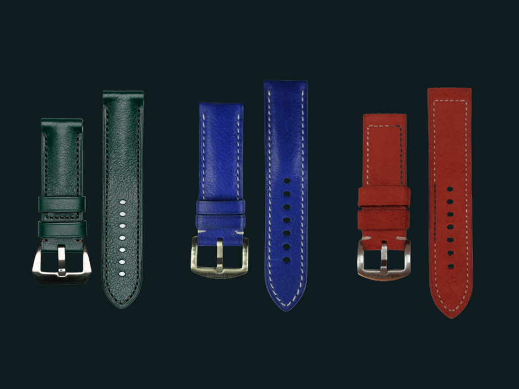 Яркие ремешки для часов ЗЧЗ из кожи