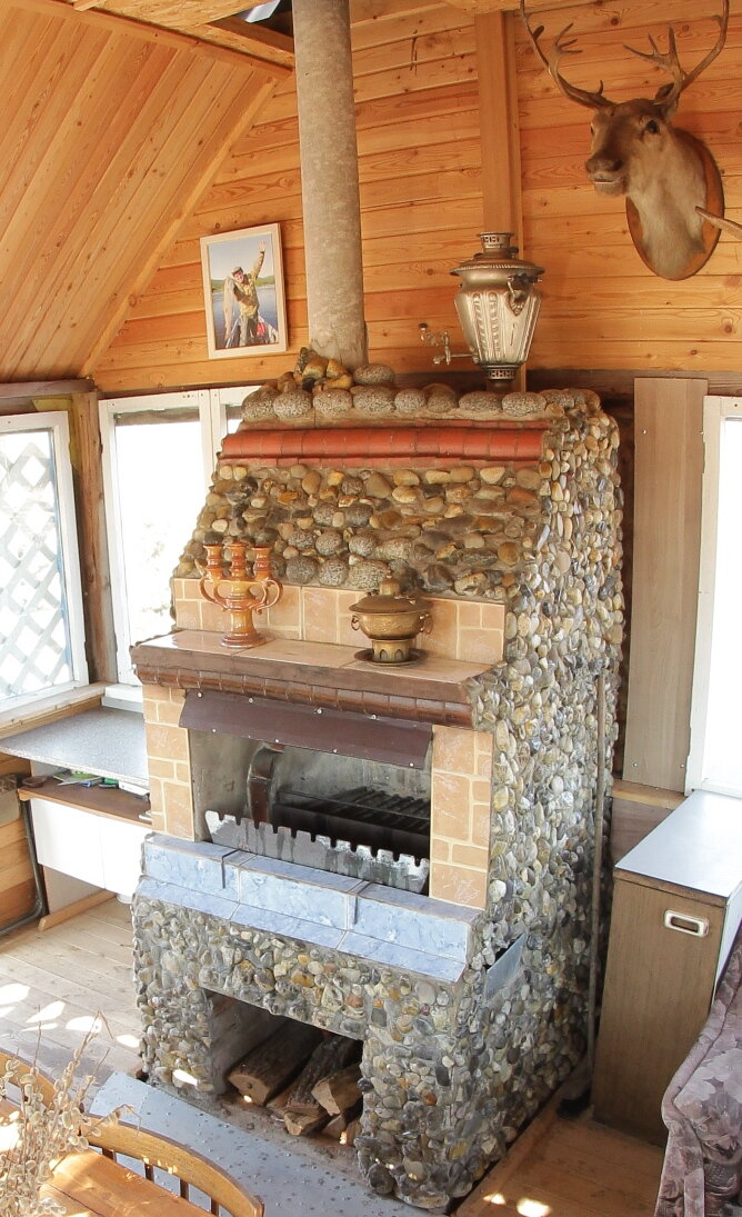 Наш камин с мангалом на портале в  беседке "Охотничий домик"