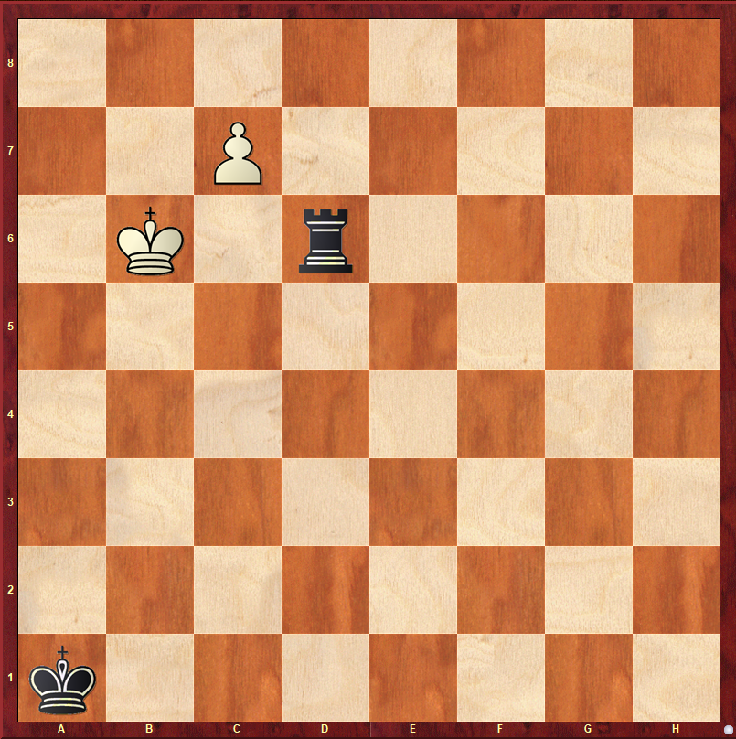 Ладья против белой пешки. Игра на выигрыш.