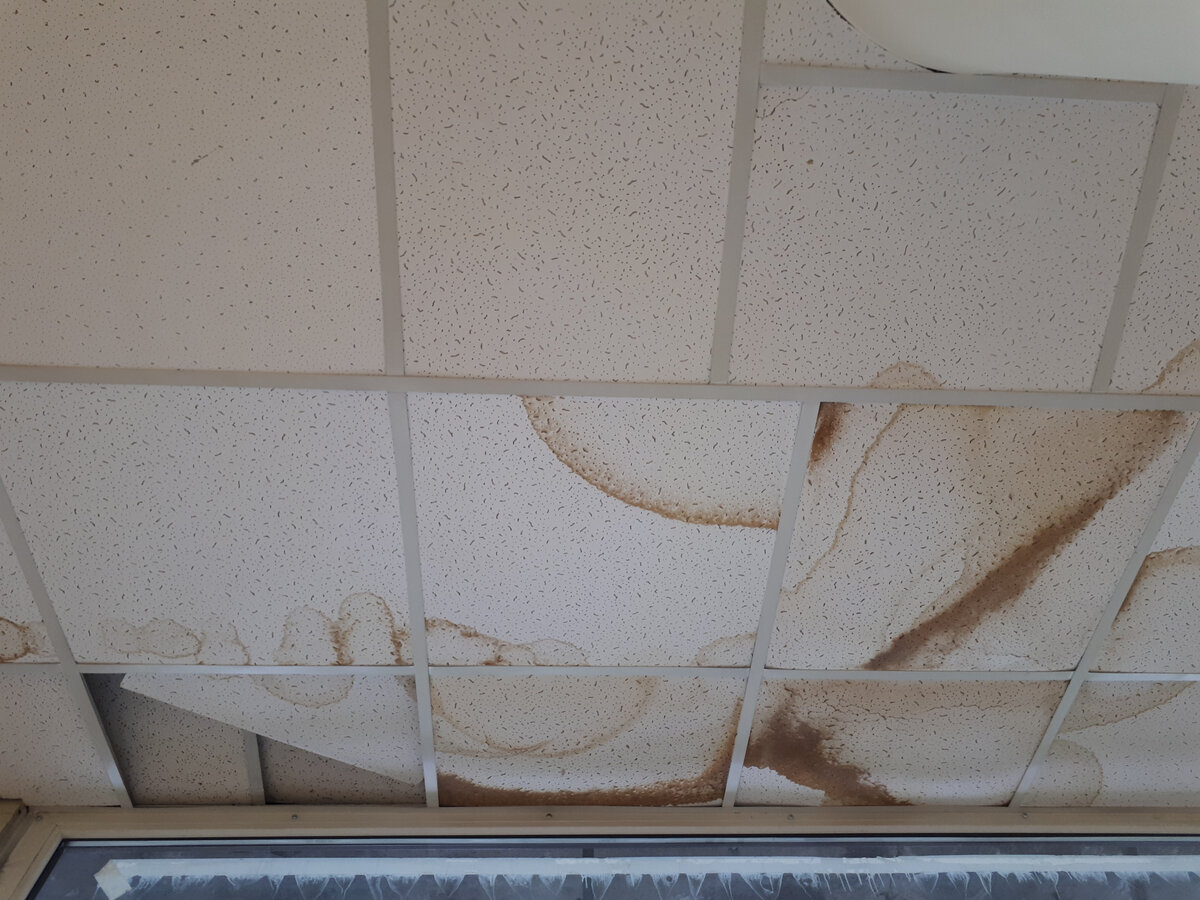 Следы протечки, потопа