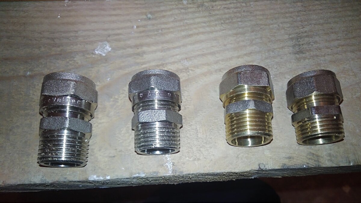 Фитинги купленные в разных магазинах