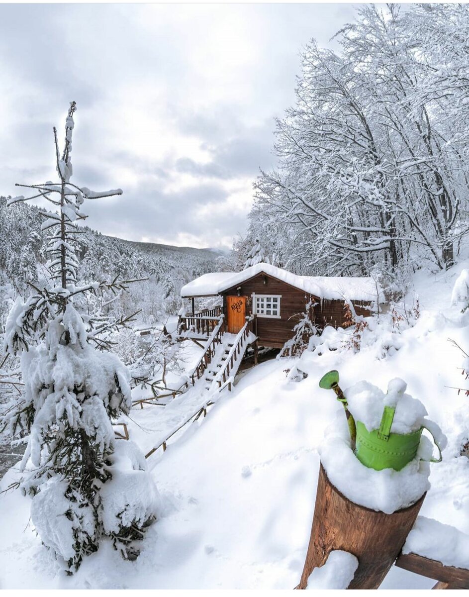 Фантастические горные пейзажи зимой Боздаг Измир Турция