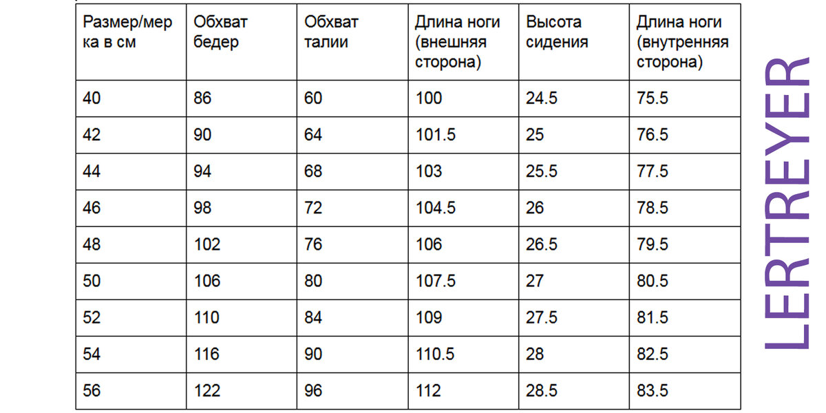 42 размер брюк