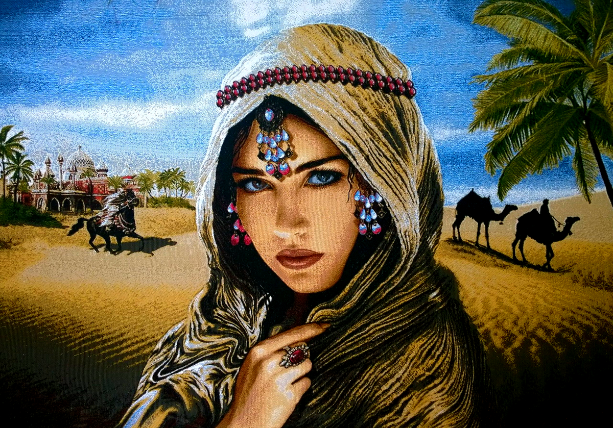 Восточная красавица. Фэнтези, арт.