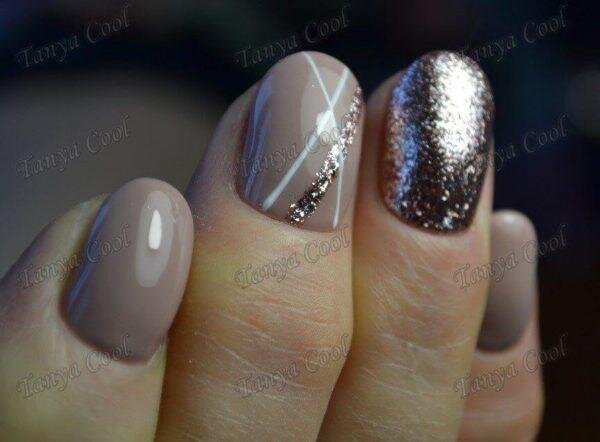 дизайн геометрия и полоски на ногтях