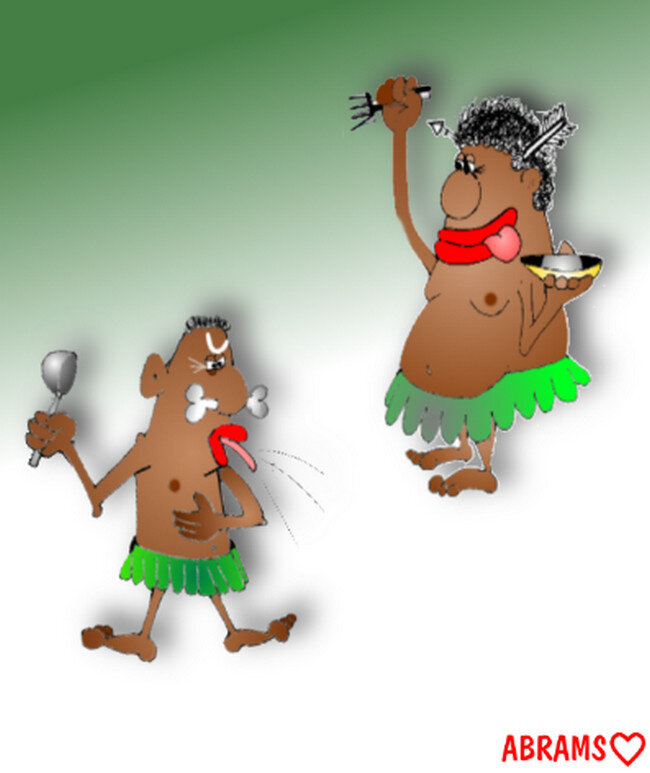 Время обеда в чужеземном племени. Работа автора канала