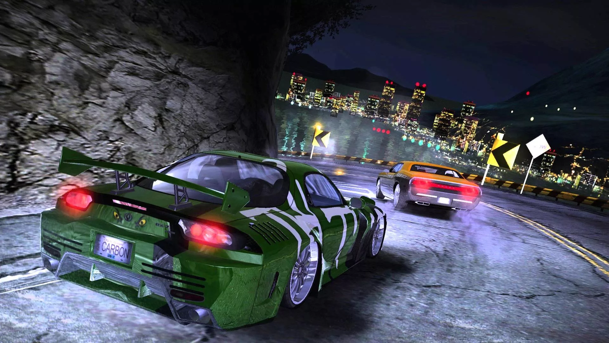 Серия игр Need For Speed. На фотографии игра Need For Speed: Carbon.