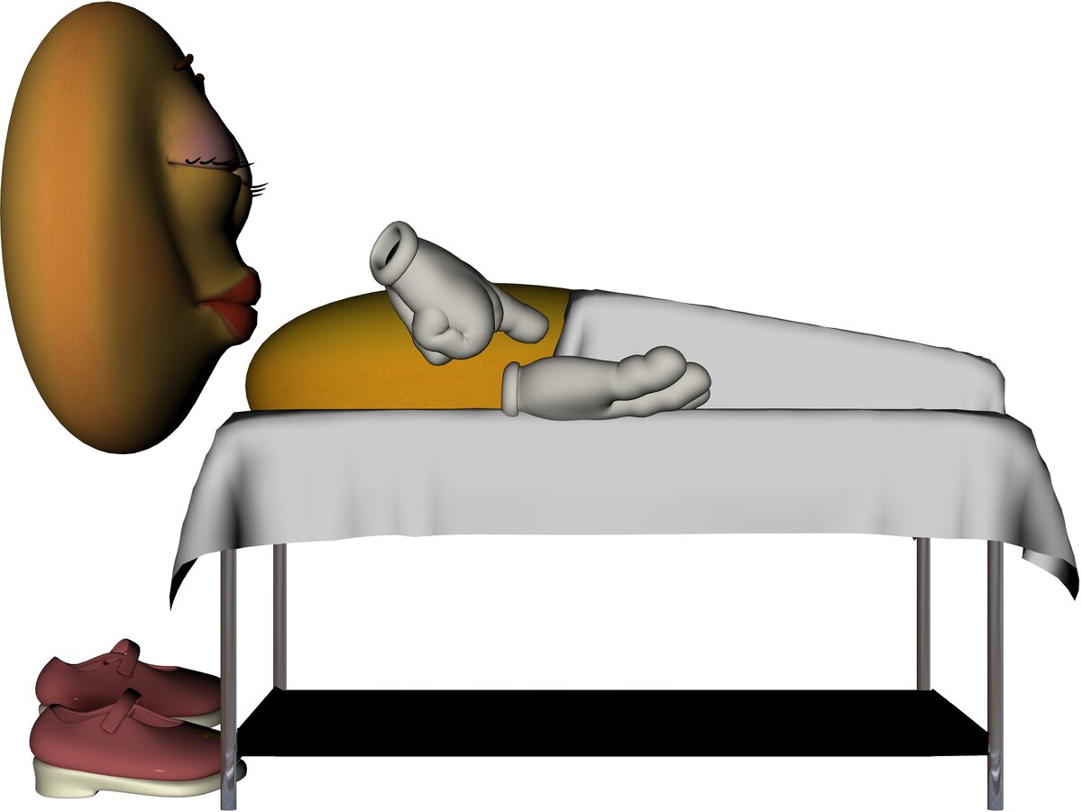 А так больно? А так?