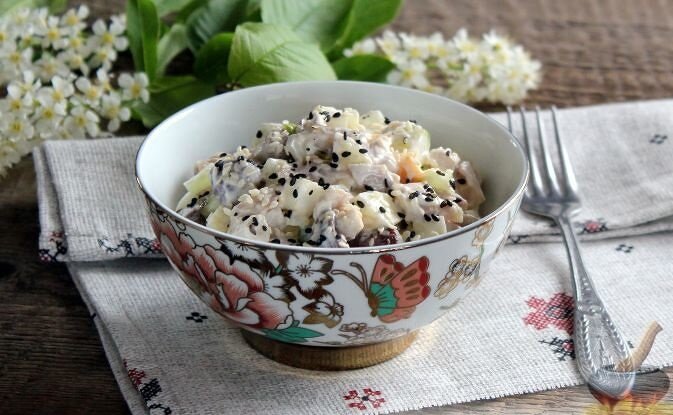 С курицей