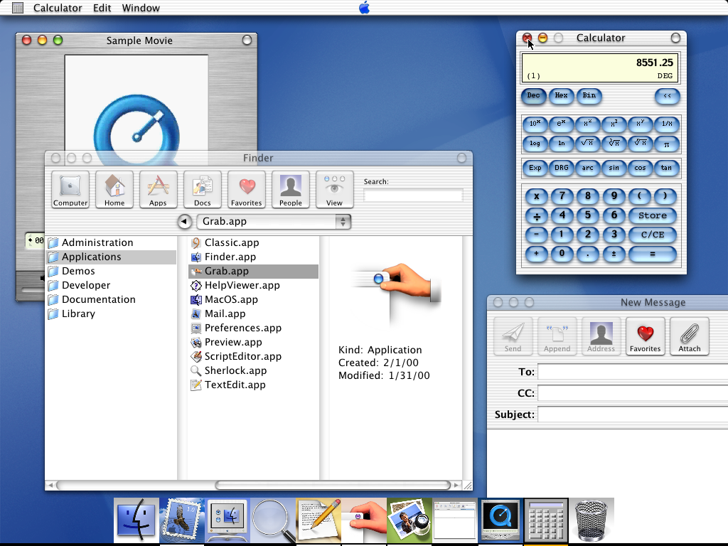 Скриншот операционной системы Mac OS X