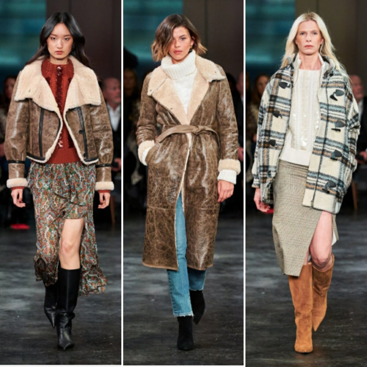 Дублёнки и дафлкот.