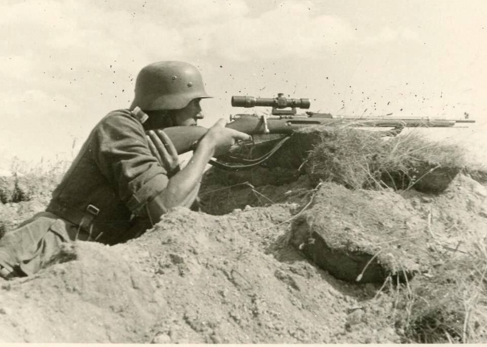 Снайпер вермахта. Фото из открытых источников.