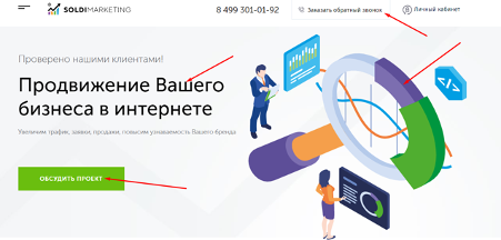 На этом экране, например, есть минимум четыре элемента, которые можно протестировать: кнопку, форму заказа обратного звонка, заголовок и иллюстрацию