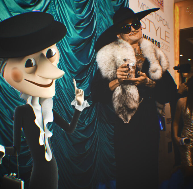 Морген в образе Старухи Шапокляк