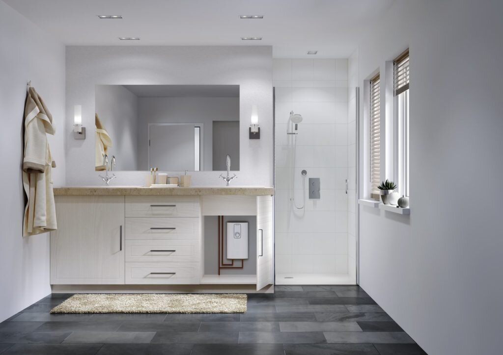 Пример установки напорного проточного водонагревателя Stiebel Eltron DCE-S 10/12 Plus