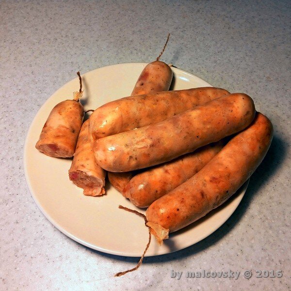 Колбаса куриная рубленая в духовке
