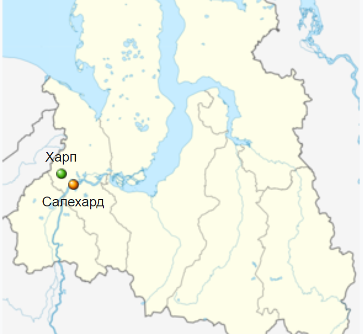 Харп на карте. Харп карта. поселок харп на карте россии.