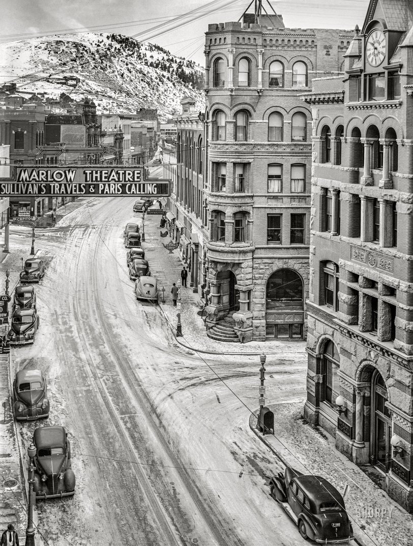 Столица штата Монтана город Хелена, март 1942 года. Фотограф Джон Вахон