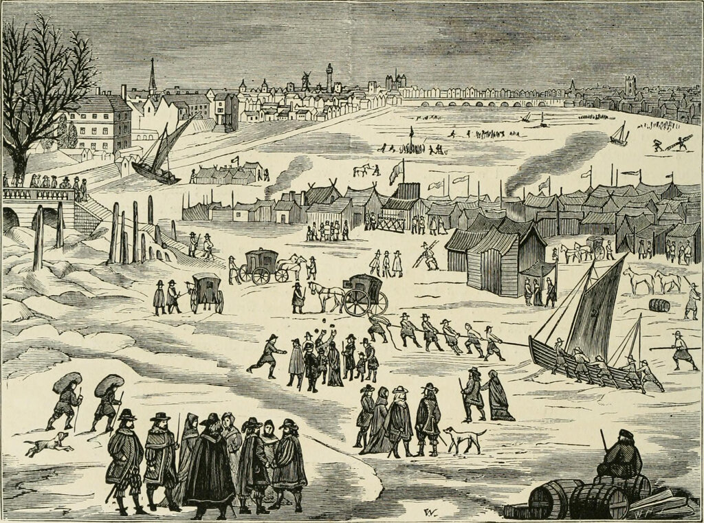 Морозная ярмарка 1683/1684 года, иллюстрация к книге Уолтера Торнбери. wikipedia.org 