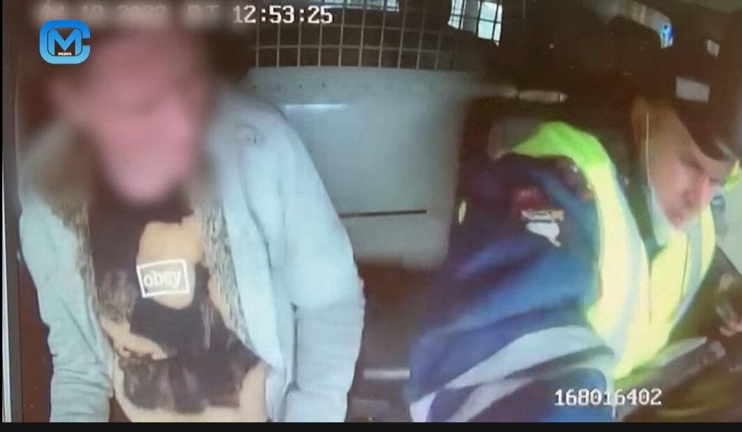 Кадр из автомобиля ГИБДД.