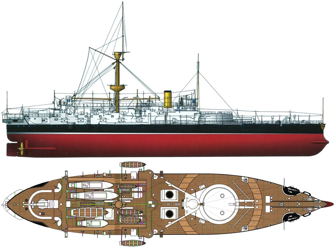 Таранный броненосец "Виктория", картинка из свободных.