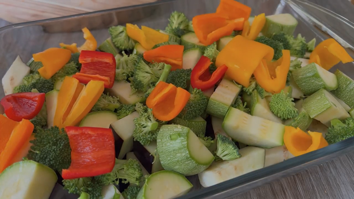 Крупно нарезанные овощи