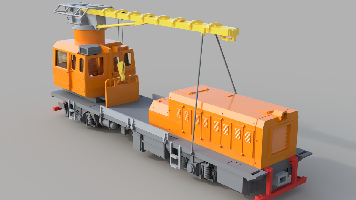 3д модель мотовоза МПТ-4