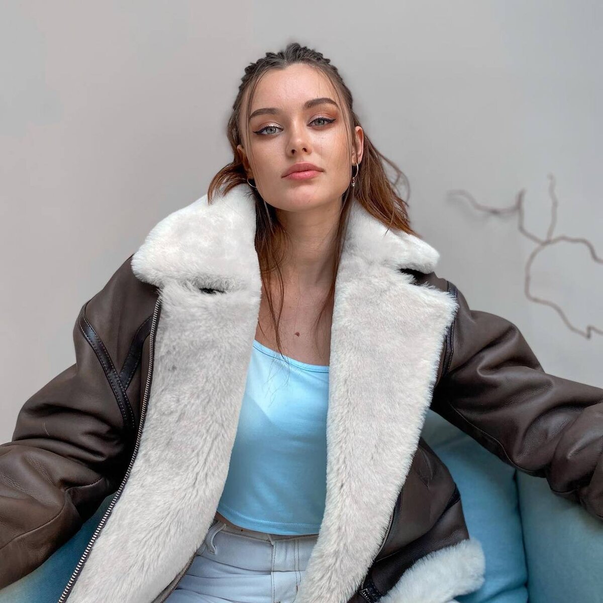 Укороченная дубленка от Alessandro Pelle