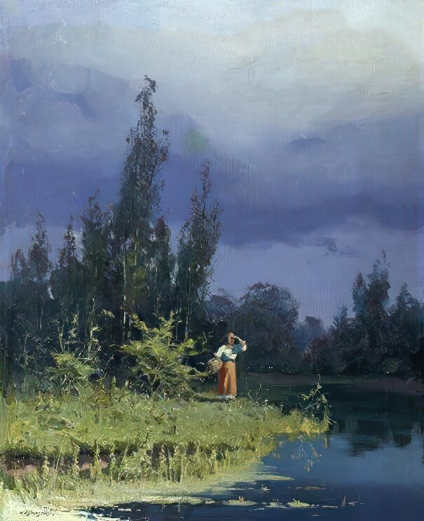 "Перед грозой", А.А. Писемский, не позднее 1887. Ульяновский художественный музей.