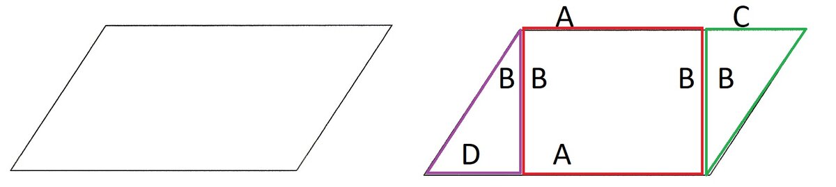 Параллелограмм из бумаги схема