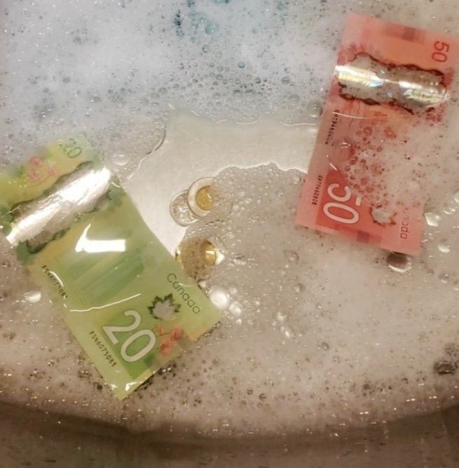 Канадцы хвастаются тем, что могут мыть свои деньги, так как они пластиковые