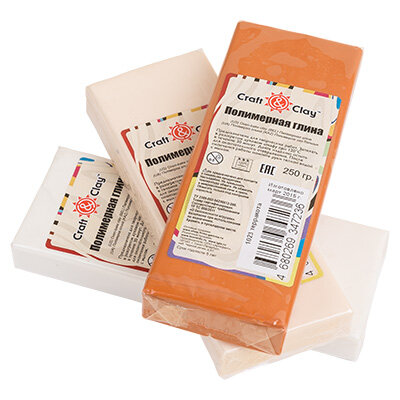 Полимерная глина Craft&Clay. В брусках весом по 250 г представлены наиболее востребованные цвета полимерной глины "Craft&Clay": белый, телесный светлый и терракота. цена 570 р. 
