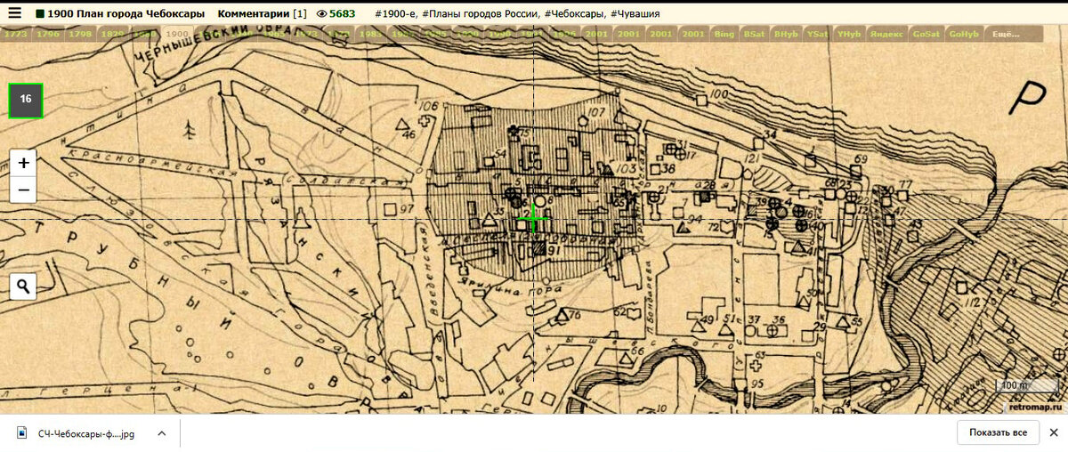 Карта чебоксар 1900 года