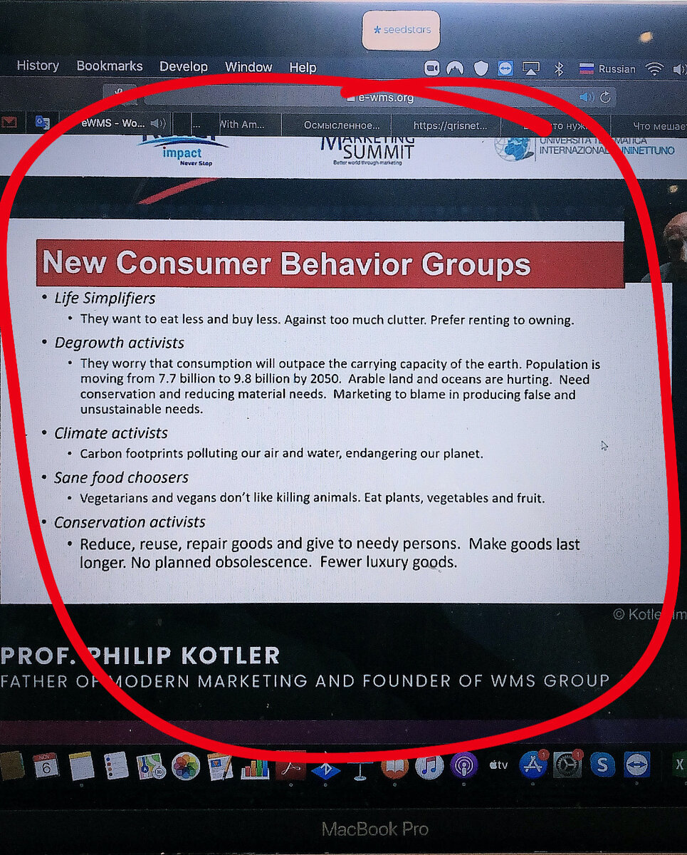  Скрин с выступления на #worldmarketingsummit2020 