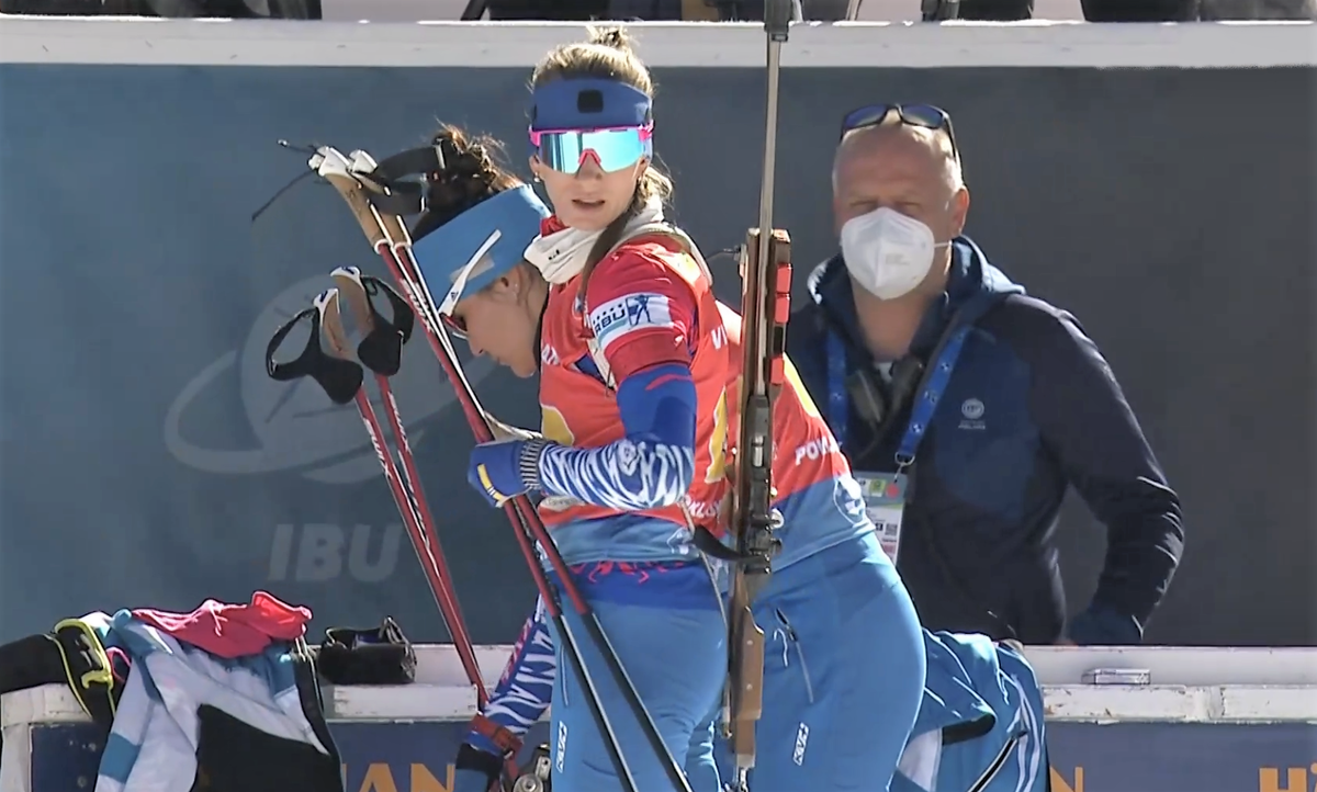 Светлана Миронова на чемпионате мира по биатлону 2021 в Поклюке.