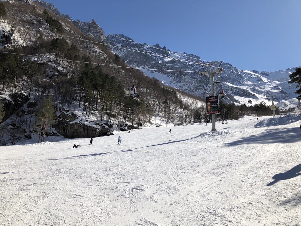 Канатная дорога и горнолыжный спуск