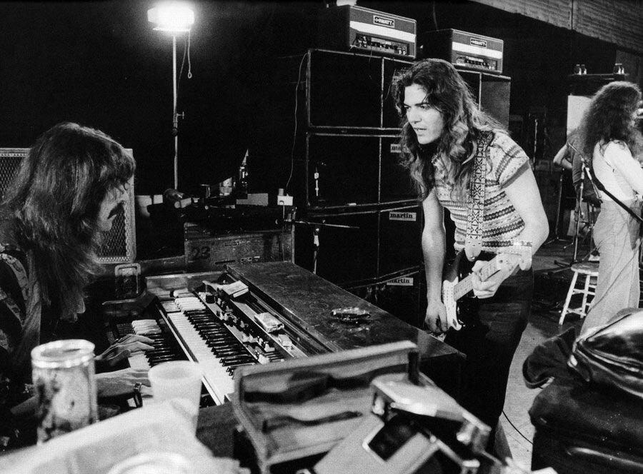 Tommy Bolin во время сессии с Deep Purple