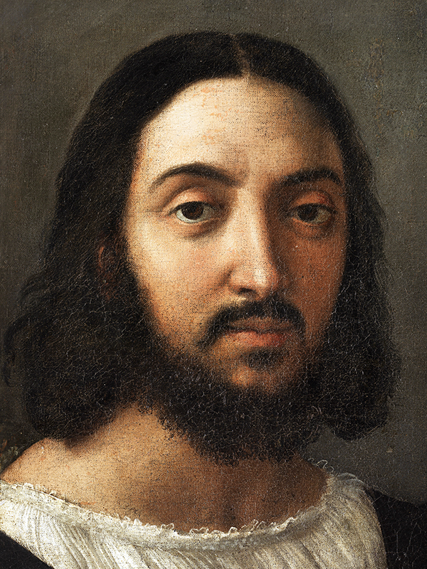 Рафаэль Санти. Автопортрет с другом (фрагмент)