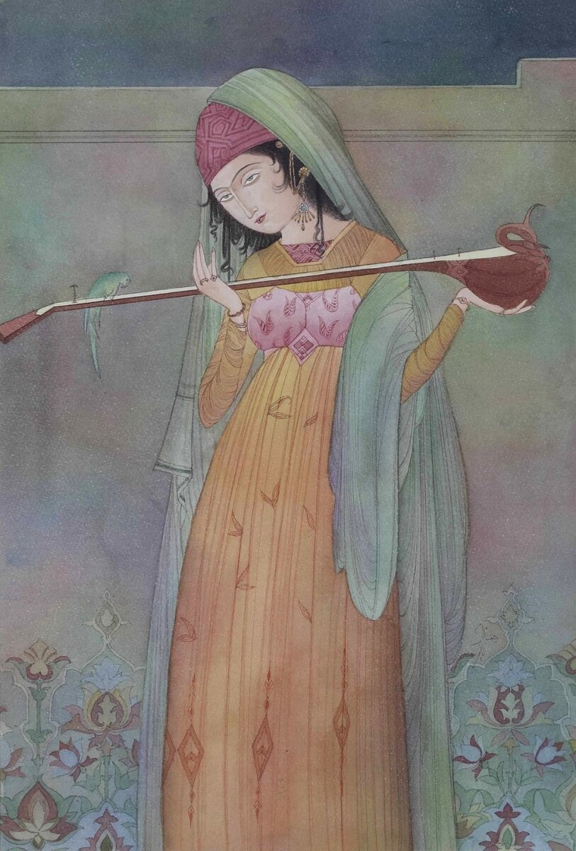 1940-е_Без названия - Женщина с виной (Untitled - Lady with Veena) 