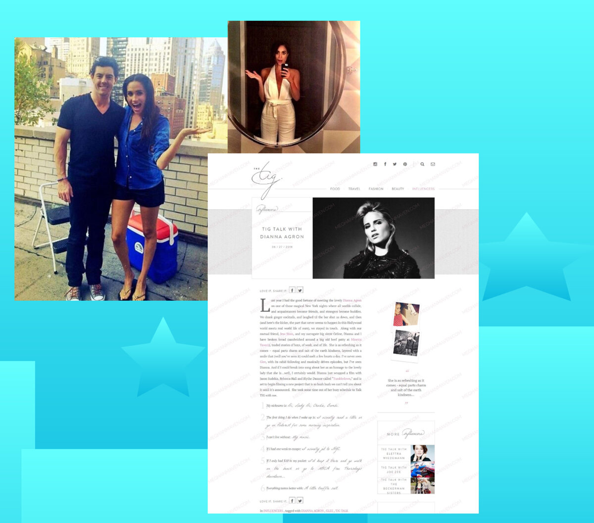 Tig- блог Меган, который она удалила перед замужеством, но Интернет помнит всё, включая бойфрендов