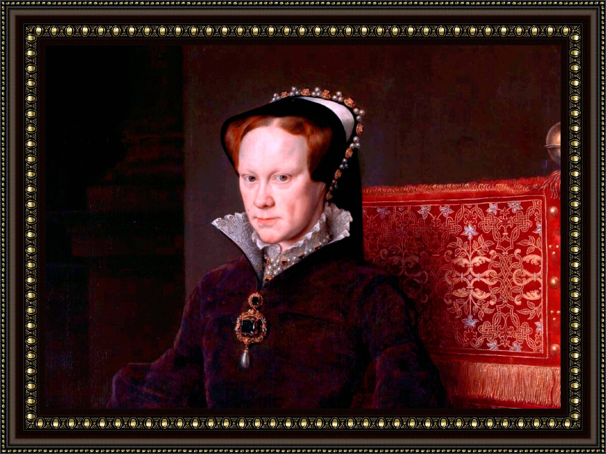 Королева Англии Мария I (1516-1558), дочь короля Генриха VIII. Портрет кисти Антониса Мора, 1554 г. Музей Прадо. Мадрид. Испания. Из открытых источников