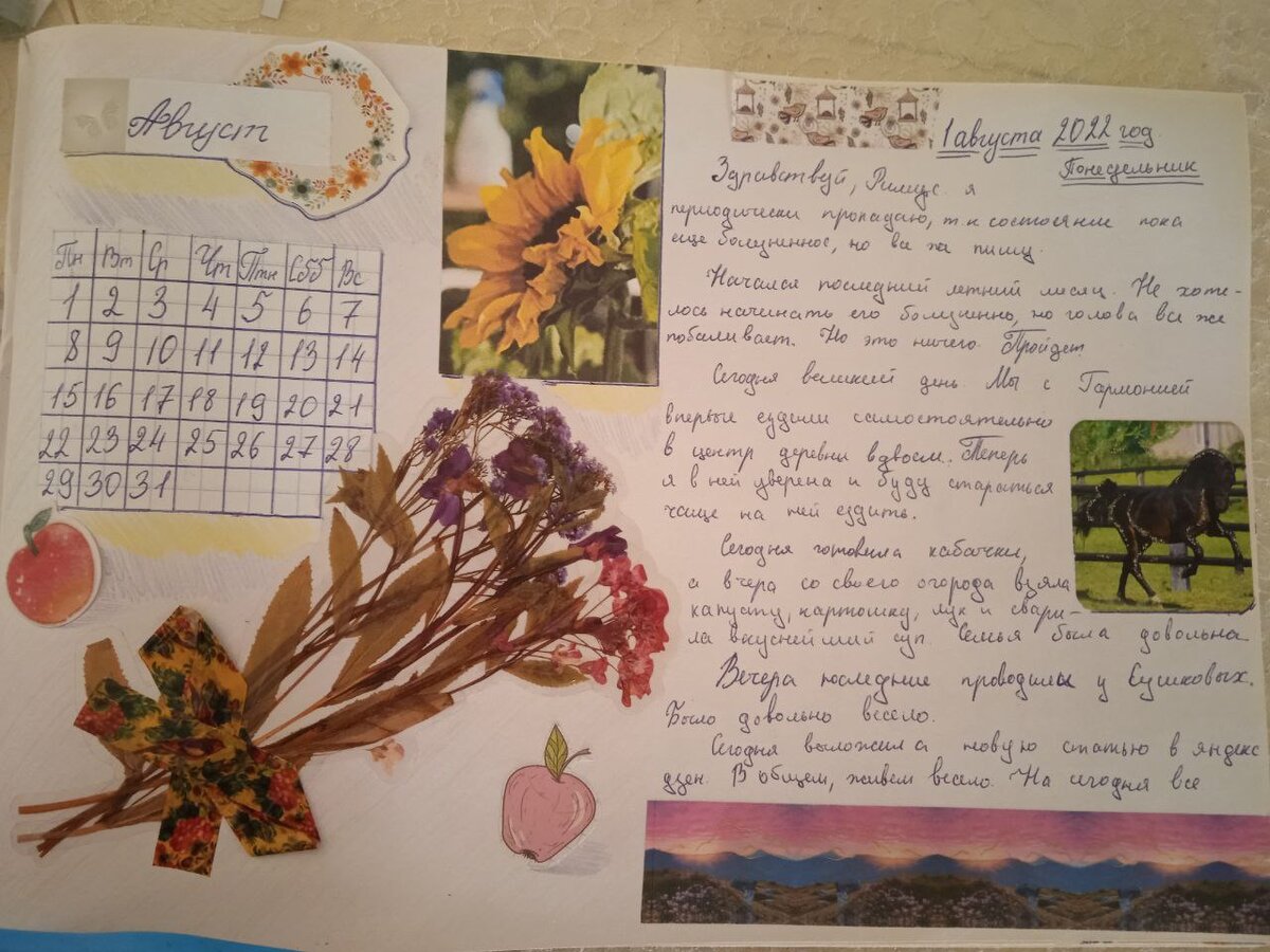 Страница из моего дневника. 